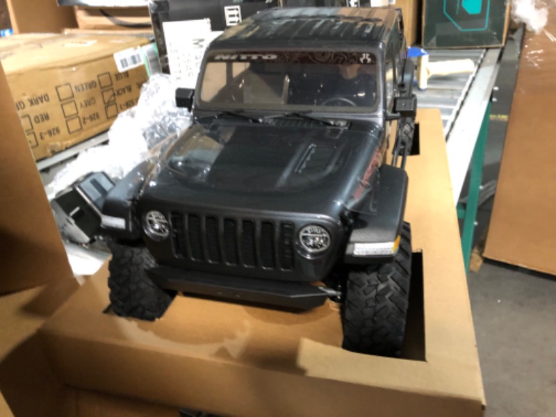 Photo 3 of Axial RC Truck 1/10 SCX10 III Jeep JT Gladiator Rock Crawler with Portals RTR (Batteries and Charger Not Included), Gray, AXI03006BT1 Grey