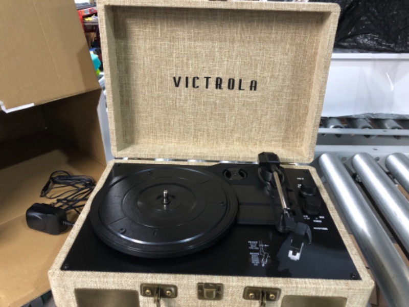 Photo 3 of **NON FUNCTIONAL*FOR PARTS ONLY**
Victrola Journey+ Signature Turntable Record Player - 33-1/3, 45 & 78 RPM Suitcase Vinyl 