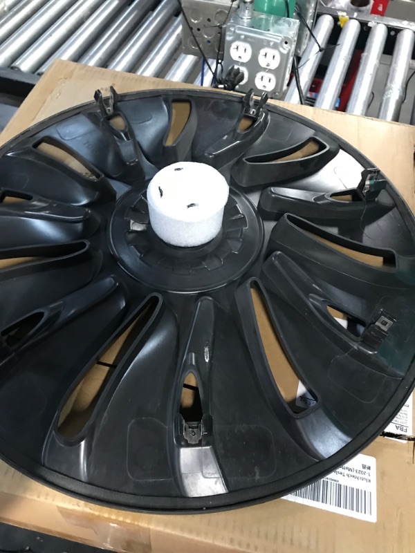 Photo 3 of Klutchtech Tesla Model Y Hubcaps - 19 Inch Gemini Wheel Covers Tesla 19'' Hurricane Wheel Hub Caps - Left-Right Aero 