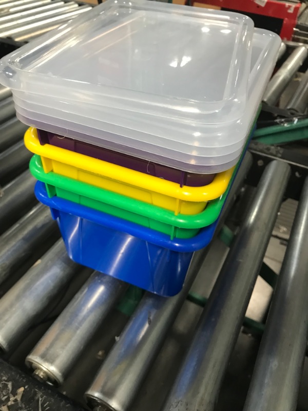 Photo 3 of Storex Small Cubby Bins – Plastic Storage Containers for Classroom with Non-Snap Lid,