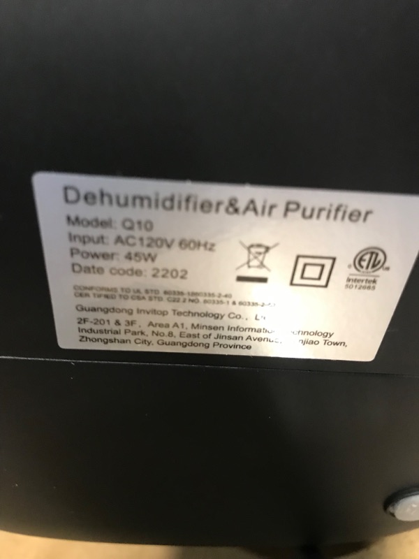 Photo 3 of Air Purifier and Dehumidifier in 1, Afloia Q10 True HEPA Air Purifier with H13 HEPA Filter, Small Dehumidifier Combined 