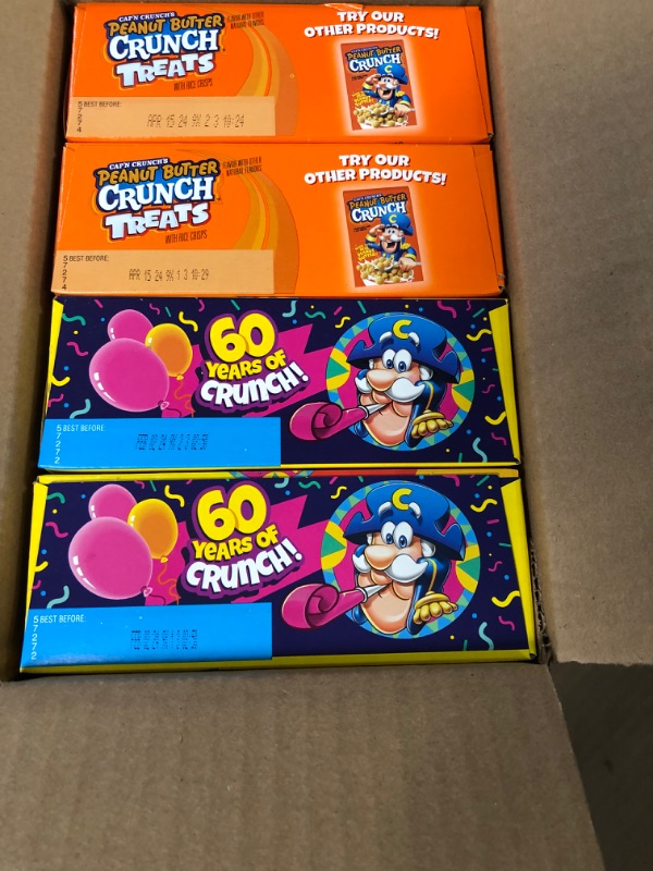 Photo 3 of (EXP: 02/02/24  - 04/15/24) Cap'n Crunch Cereal, Original & Crunch Berries Variety Pack, Large Size Boxes, (4 Pack) Cap'n Crunch 2 FL Variety Pack