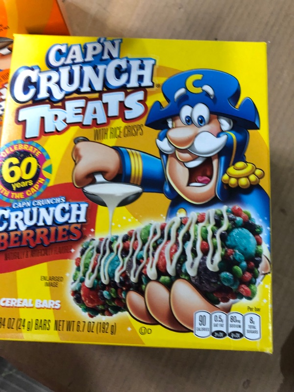 Photo 5 of (EXP: 02/02/24  - 04/15/24) Cap'n Crunch Cereal, Original & Crunch Berries Variety Pack, Large Size Boxes, (4 Pack) Cap'n Crunch 2 FL Variety Pack