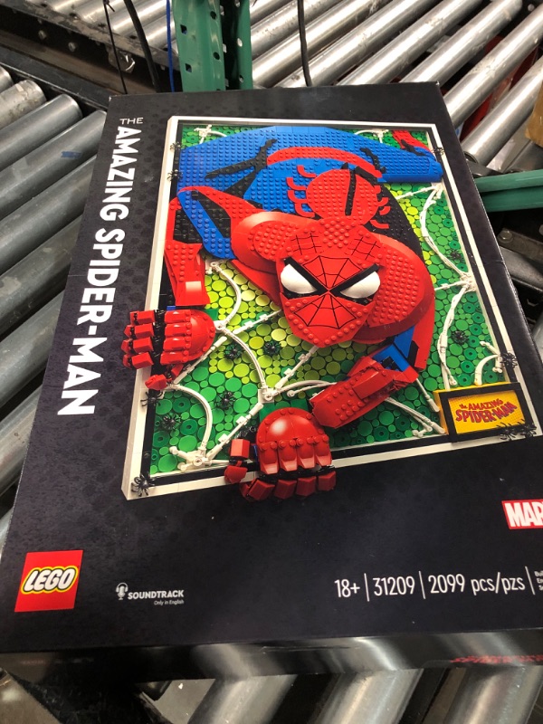 Photo 2 of  **FACTORY SEALED**  LEGO Art The Amazing Spider-Man 31209 Build & Display Home Decor Wall Art Kit,