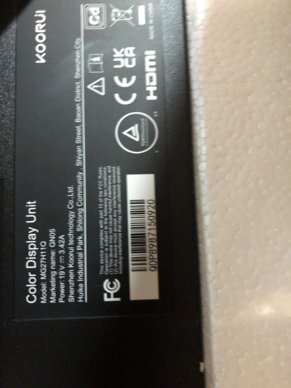 Photo 1 of KOORUI Gaming Monitor, 27 inch WQHD 2560 x 1440 PC Computer Monitor, Up to 240Hz Refresh, 1ms, Adaptive Sync, HDR10, DCI-P3 90%, 144Hz Monitor, DisplayPort, HDMI, Tilt Adjustability, Black - GN05