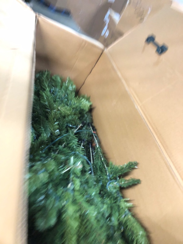 Photo 1 of Best Choice Products 7.5ft Pre-Lit Scotch Pine Christmas Tree, Premium Frosted Pre-Decorated Artificial Holiday Decor w/ 1,320 Branch Tips, 2-in-1