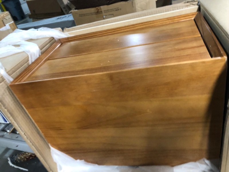 Photo 1 of Walker Edison Mid Century Modern Wood Nightstand Side Table Bedroom Storage Drawer Bedside End Table, 2 Drawer, Caramel Caramel 1 pack Mid-Century Modern