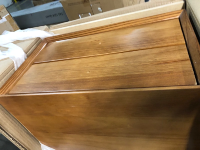 Photo 1 of Walker Edison Mid Century Modern Wood Nightstand Side Table Bedroom Storage Drawer Bedside End Table, 2 Drawer, Caramel Caramel 1 pack Mid-Century Modern