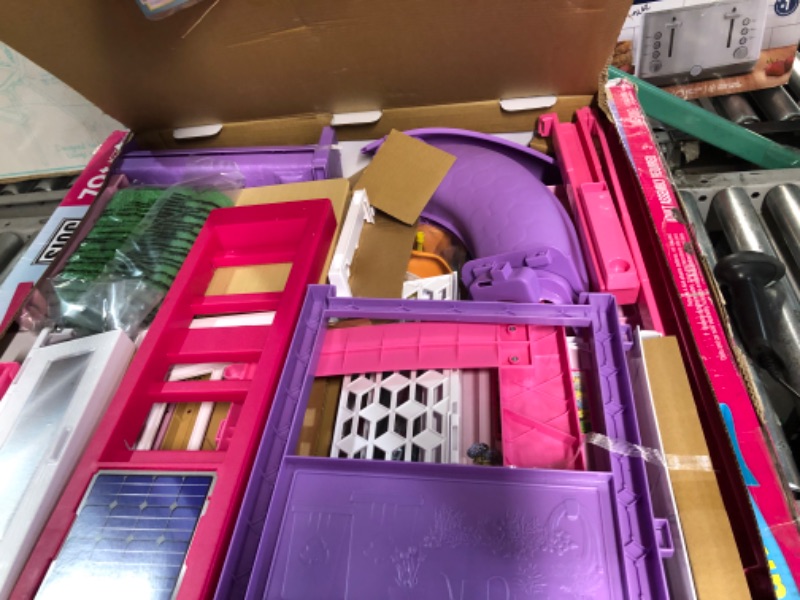 Photo 5 of Barbie DreamHouse Dollhouse with 70+ Accessories, Working Elevator & Slide, Transforming Furniture, Lights & Sounds Wheelchair Accessible Elevator