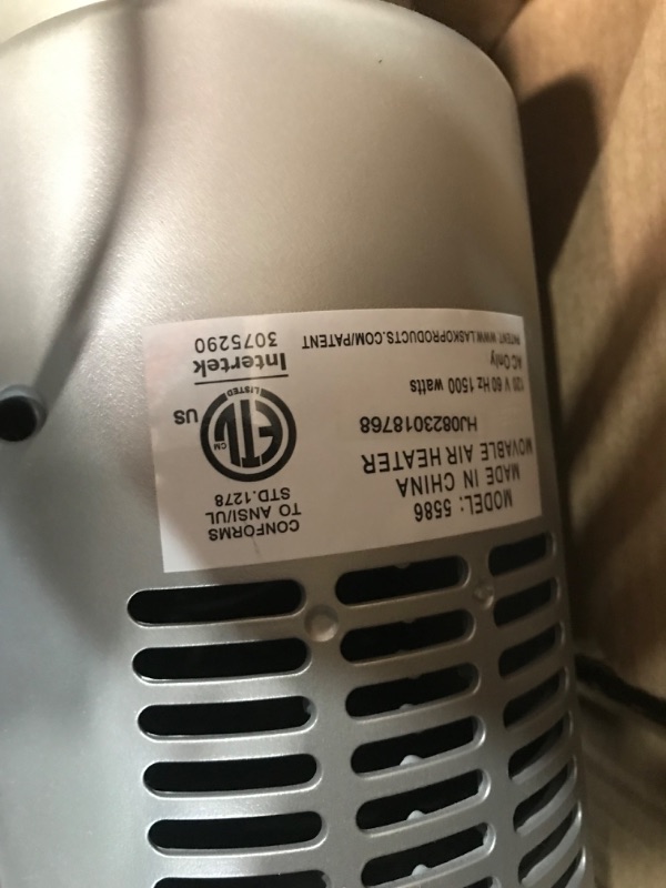 Photo 1 of Lasko 5586 Digital Ceramic Tower Heater with Remote, Dark Grey Black 5586 Tower Heater