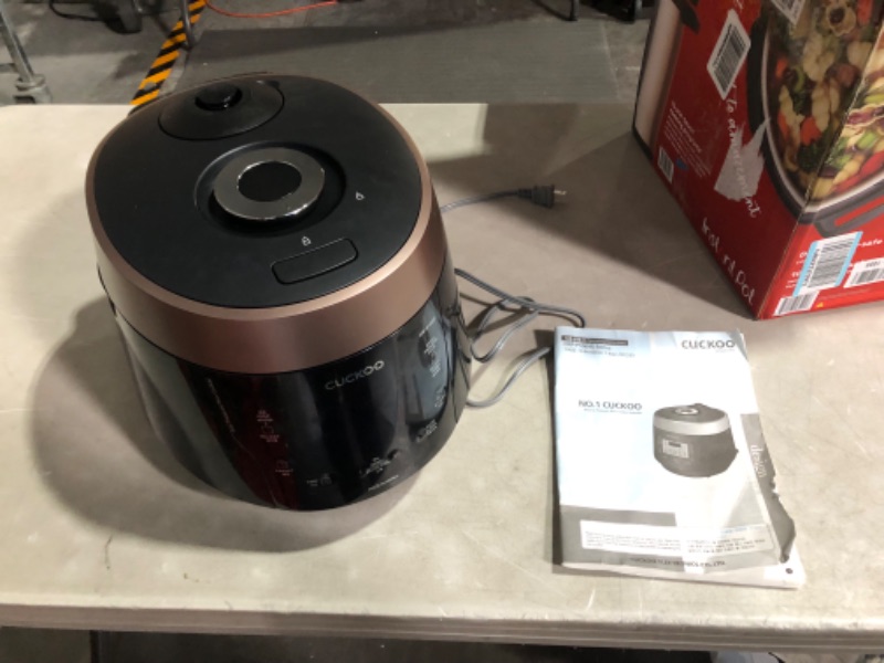 Photo 7 of (READ NOTES) CUCKOO CRP-P1009SB | 10-Cup (Uncooked) Pressure Rice Cooker | 12 Menu Options: Quinoa, Oatmeal, GABA/Brown Rice & More, Made in Korea | Black/Copper Black 10 cups