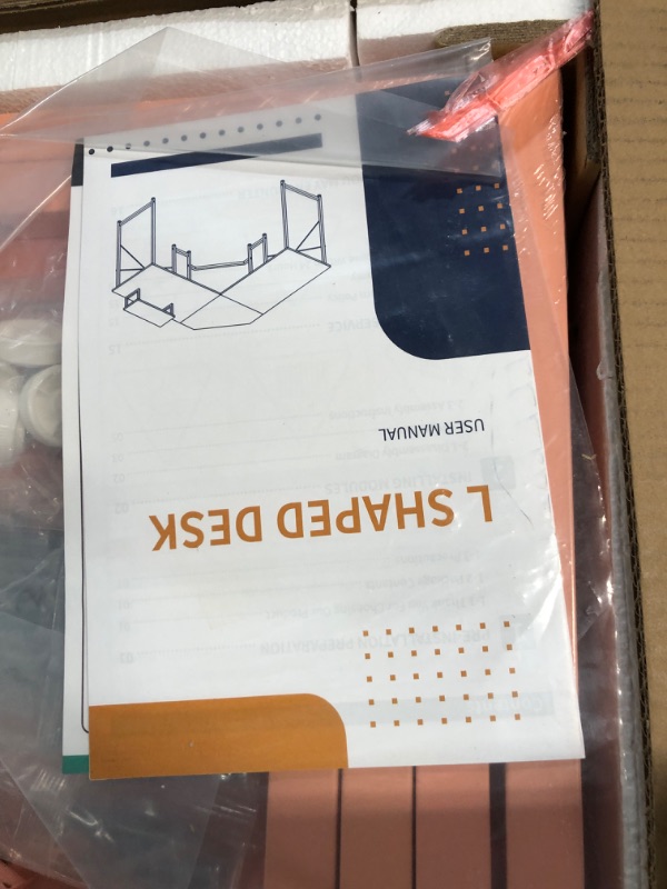 Photo 1 of ODK L Shaped Gaming Desk, 51 Inch Computer Desk with Monitor Stand, PC Gaming Desk, Corner Desk Table for Home Office Sturdy Writing Workstation, Carbon Fiber Surface, Pink… Pink 51*19 inch