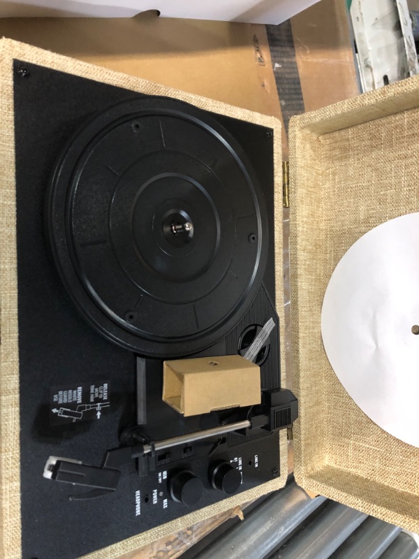 Photo 1 of Victrola Journey+ Signature Turntable Record Player - 33-1/3, 45 & 78 RPM Suitcase Vinyl Record Player, Bluetooth Connectivity & Built-in Speakers, Stereo RCA Output, Linen Finish, Cream