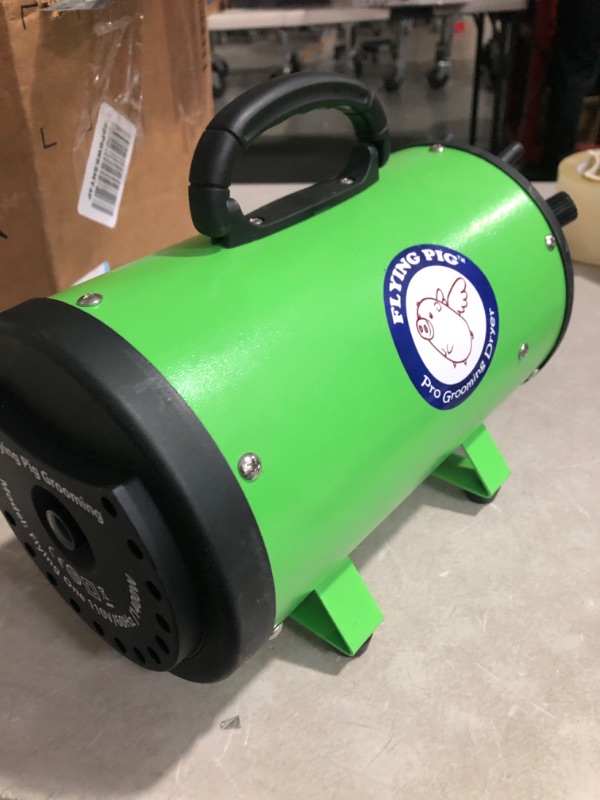 Photo 3 of * sold for parts * repair * see images *
Flying Pig High Velocity Dog Pet Grooming Dryer w/Heater (Model: Flying One, Green)