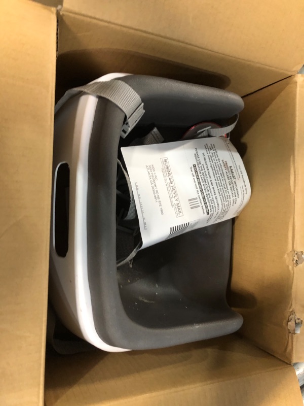 Photo 1 of (READ NOTES) Ingenuity SmartClean Toddler Booster Seat for Dining Table with 3-Point Harness Straps, 1 Count (Pack of 1) Slate