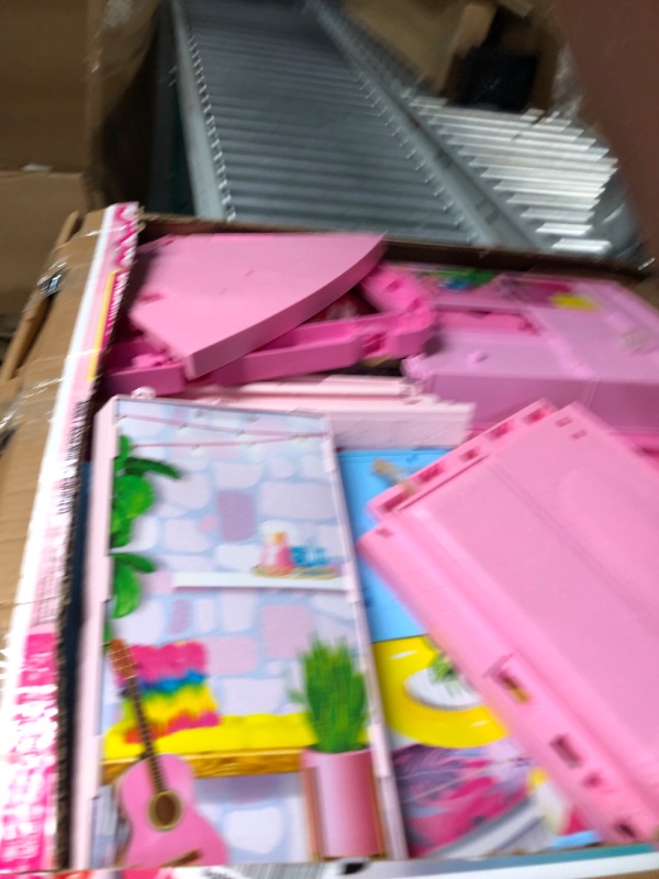 Photo 3 of Barbie Dreamhouse 2023, Pool Party Doll House with 75+ Pieces and 3-Story Slide, Barbie House Playset, Pet Elevator and Puppy Play Areas?