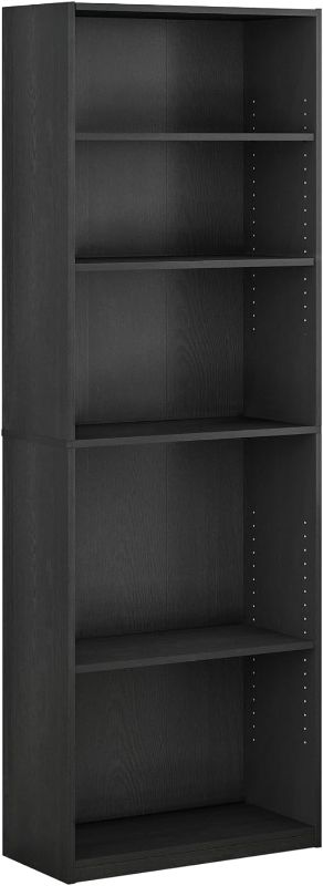 Photo 1 of MISSING HARDWARE****FURINNO JAYA Simply Home 5-Shelf Bookcase, 5-Tier, Black