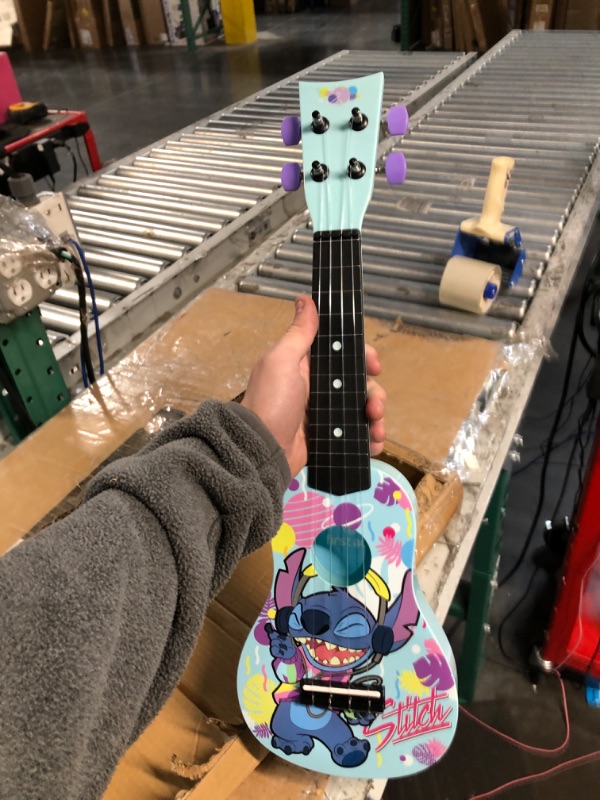 Photo 3 of Disney’s Lilo & Stitch Ukulele - 20-Inch Ukulele - Ukulele for Beginners - Musical Instruments for Toddlers and Preschoolers