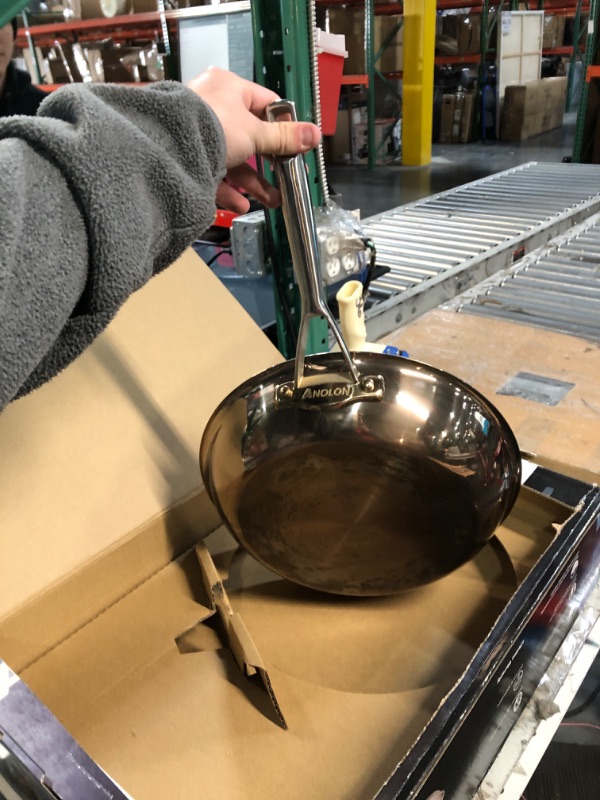 Photo 3 of (READ NOTES) Anolon Tri-Ply Clad Stainless Steel French Skillet/Fry Pan, 12.75' - 31510
