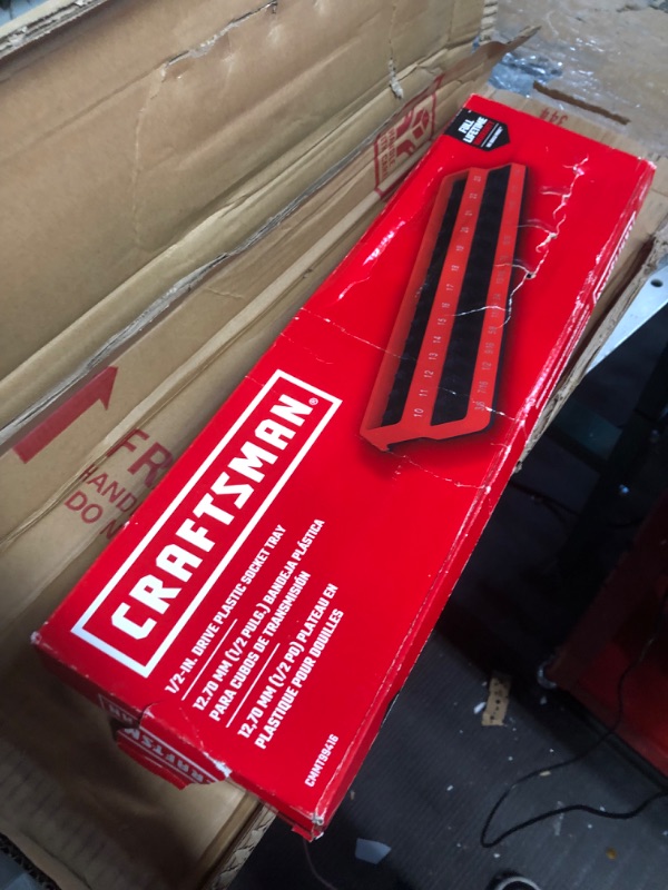 Photo 1 of CRAFTSMAN Socket Peg Holder, Tool Tray Storage Organizer, 1/2 Inch Drive (CMMT99416) 1/2-Inch Drive Holder