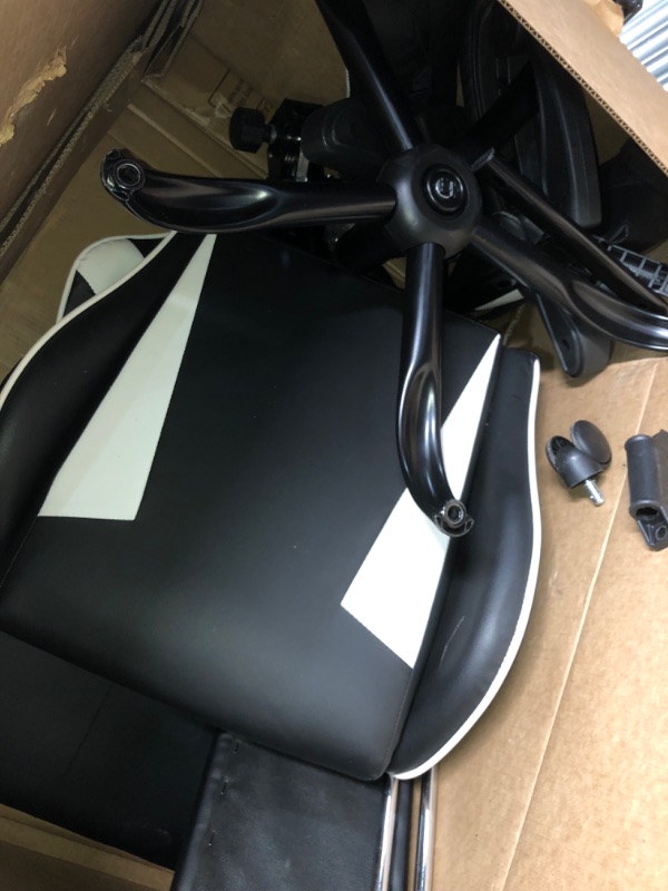 Photo 1 of Homall Gaming Chair, Computer Chair with Footrest and Massage Lumbar Support, Ergonomic High Back Video Game Chair with Swivel Seat and Headrest (White)