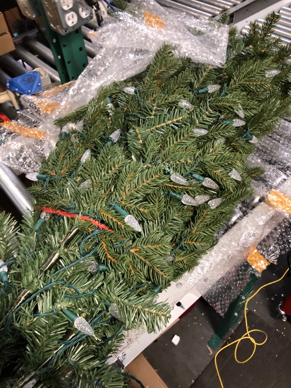 Photo 4 of **ONLY BOTTOM PORTION OF TREE (NO STAND , NO PLUG IN) National Tree Company Pre-Lit Artificial Full Christmas Tree, Green, Dunhill Fir, White Lights, Includes Stand, 9 Feet 9 ft Christmas Tree