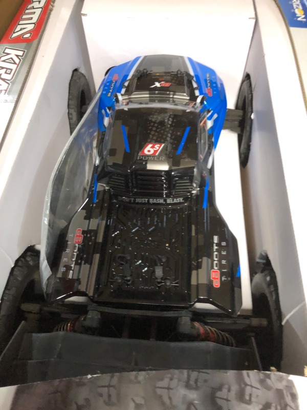 Photo 4 of ARRMA RC Truck 1/8 KRATON 6S V5 4WD BLX Speed Monster Truck with Spektrum Firma RTR, Blue, ARA8608V5T2