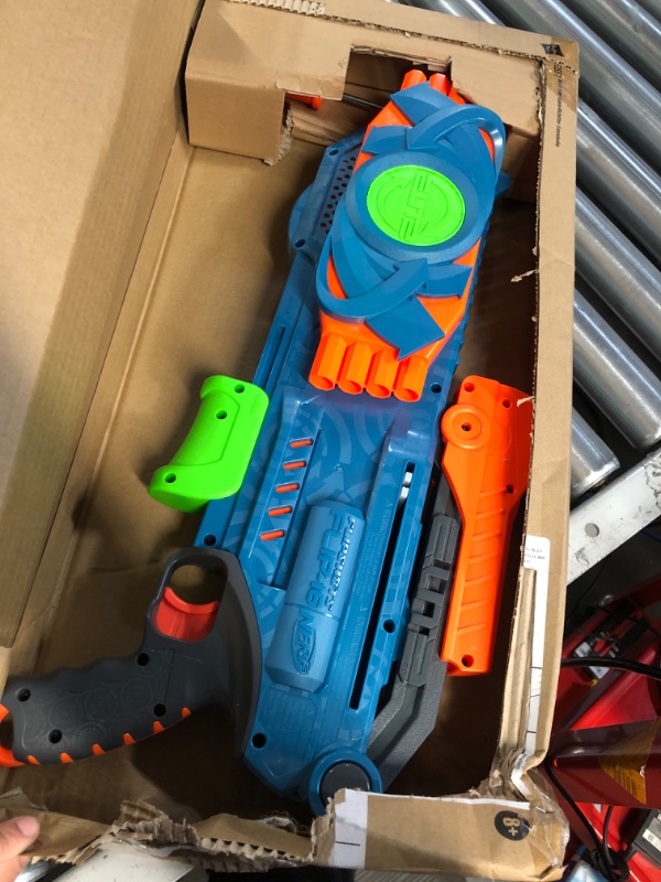 Photo 2 of ***USED - NO DARTS INCLUDED - UNABLE TO TEST***
NERF Elite 2.0 Flipshots Flip-16 Blaster with 16 Dart Barrels That Flip to Double Your Firepower, 16-Dart Capacity