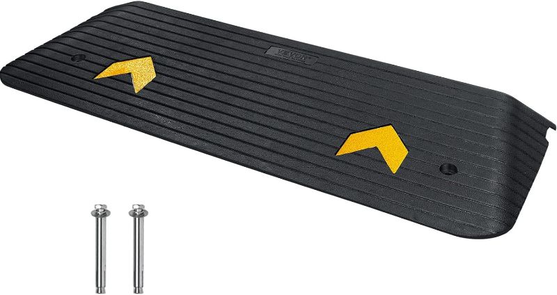 Photo 1 of **MISSING HARDWARE**
VEVOR Upgraded Rubber Threshold Ramp, 1" Rise  44.5" x 9.5" x 1"