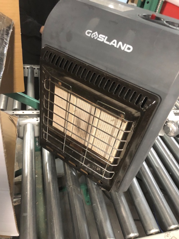 Photo 1 of **UNTESTED , FOR PARTS ONLY GASLAND MHA18B Propane Heater, 18,000 BTU Warm Area up to 450 sq. ft, Portable LP Gas Heater for Garages, Workshops and Construction Sites, Ultra Quiet Propane Radiant heater with LP Regulator Hose