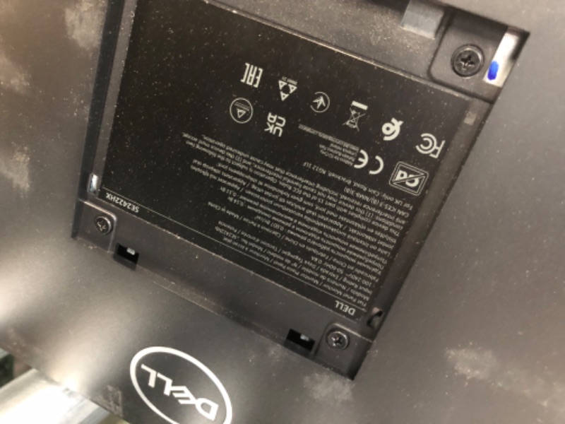 Photo 1 of **FOR PARTS/ ITEM DOES NOT DISPLAY ANYTHING ON SCREEN Dell 24 inch Monitor FHD (1920 x 1080) 16:9 Ratio with Comfortview (TUV-Certified), 75Hz Refresh Rate, 16.7 Million Colors, Anti-Glare Screen with 3H Hardness, Black - SE2422HX 24 Inches SE2422HX