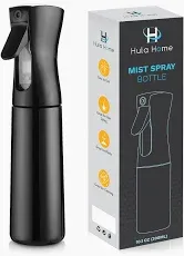 Photo 1 of **SEE PIC Hula Home Continuous Spray Bottle (10.1oz/300ml) Empty Ultra Fine Plastic Water Mist Sprayer – For Hairstyling, Cleaning, Salons, Plants, Essential Oil Scents & More - Black w/Water Level Strip