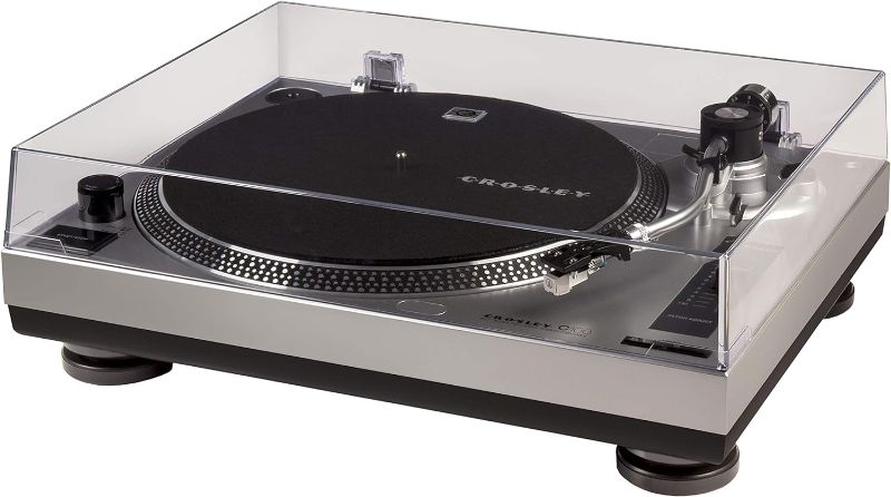 Photo 1 of Technics Turntable, Premium Class HiFi Record Player with Coreless Direct, Stable Playback, Audiophile-Grade Cartridge and Auto-Lift Tonearm, Dustcover Included – SL-100C, Black (SL-100C-K)