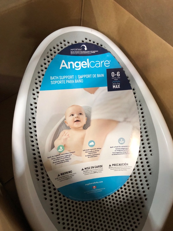 Photo 2 of Angelcare Baby Bath Support (Grey) | Ideal for Babies Less than 6 Months Old Grey 1 Count (Pack of 1)