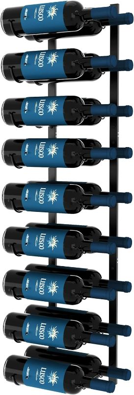 Photo 1 of (READ FULL POST) CharaVector Stainless Steel Wine Rack Wall Mounted 54 Bottles 3PCS, DIY 1/2/3 Wall Wine Rack, Matte Black Hanging Wine Rack, Double Sturdy Wall-Mounted Wine Racks, Home and Kitchen Decor 3PCS Black