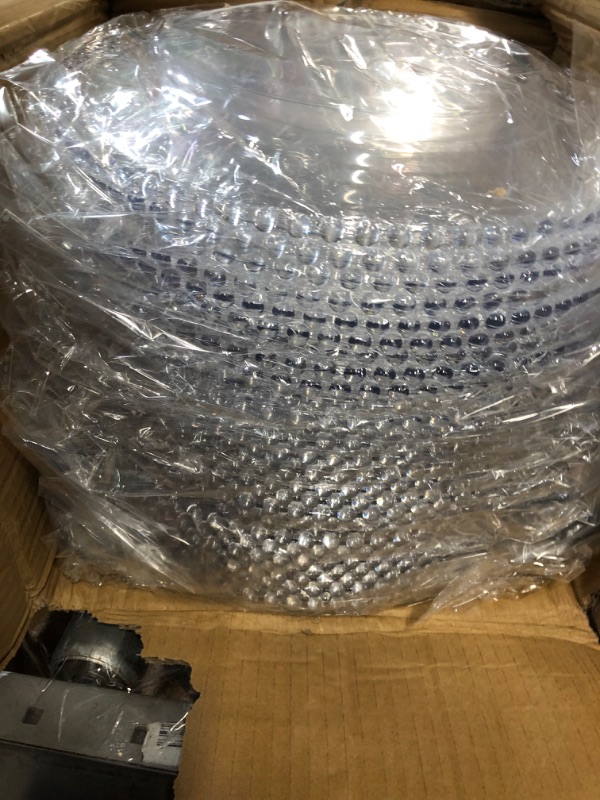 Photo 3 of **NONREFUNDABLE**FOR PARTS OR REPAIR**SEE NOTES**
30 Pack Plastic Beaded Charger Plates 11 Inch Plastic Round Dinner Plate with Beaded Rim Silver Bead Charger 