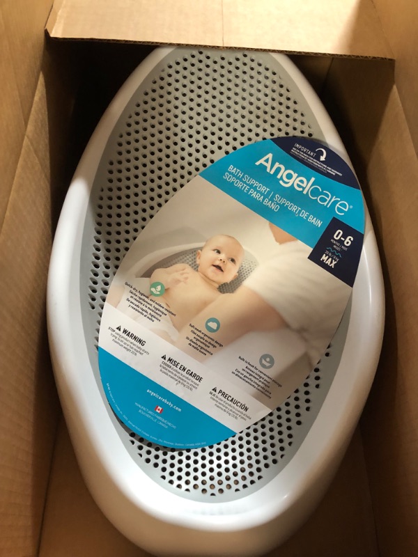 Photo 1 of Angelcare Baby Bath Support (Grey) | Ideal for Babies Less than 6 Months Old Grey 1 Count (Pack of 1)