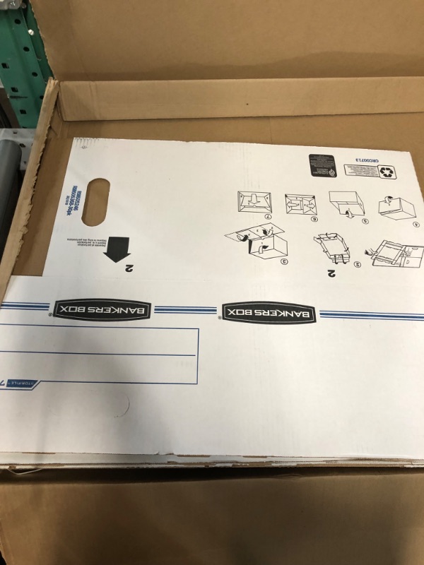 Photo 2 of Bankers Box STOR/FILE Storage Boxes, Standard Set-Up, Lift-Off Lid, Letter/Legal, 6 Pack (0071303) , white