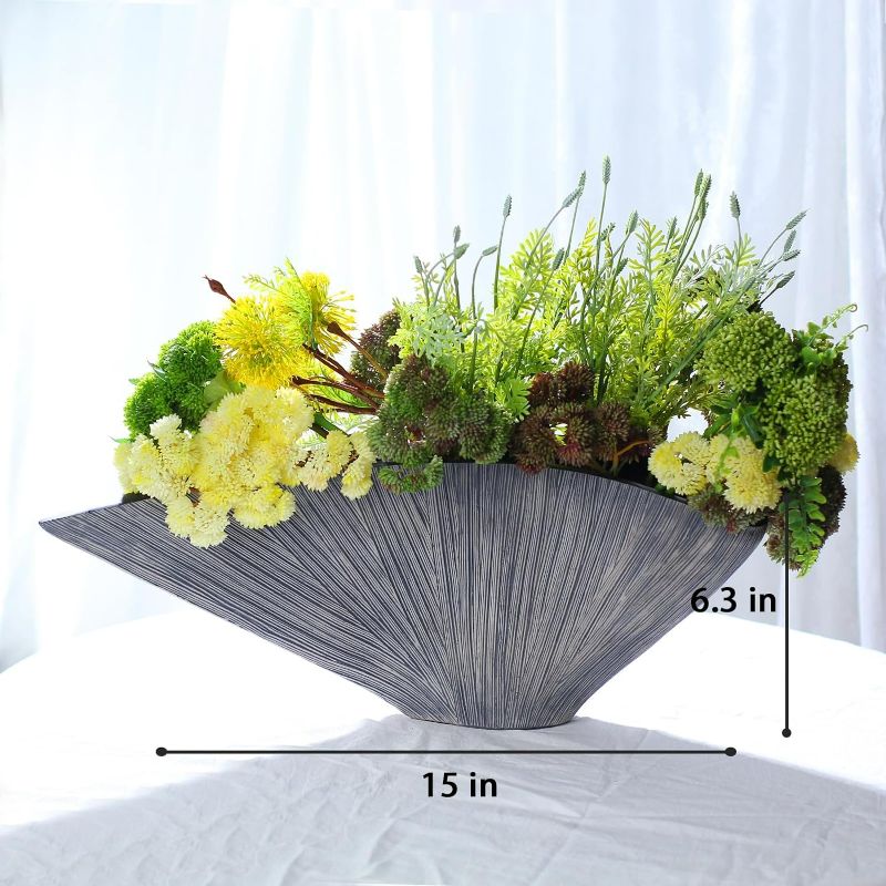 Photo 6 of 
Funecy Desktop Decoration Nordic Fan Shaped Resin vase