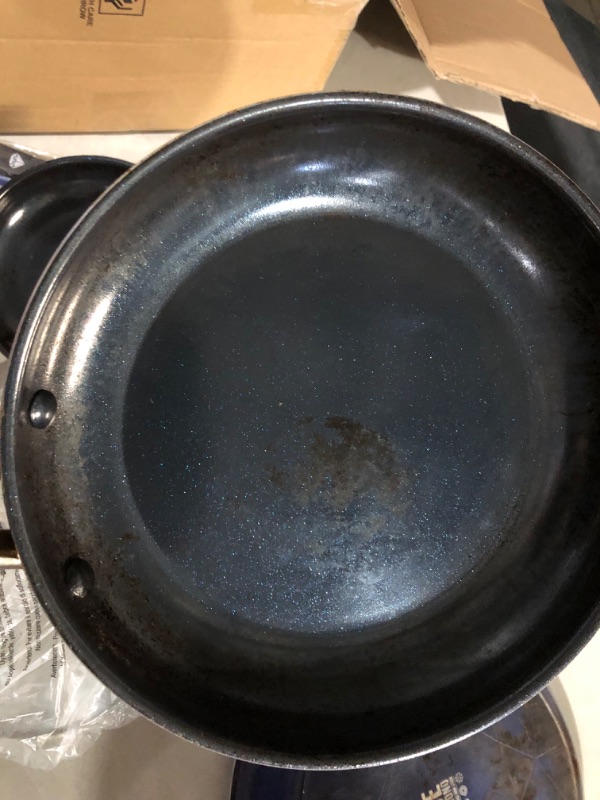 Photo 1 of Blue Diamond Cookware Diamond Infused Ceramic Nonstick 20 Piece Cookware Bakeware Pots and Pans Set, Blue & Cookware Diamond Infused Ceramic Nonstick, 11' Griddle Pan, Blue