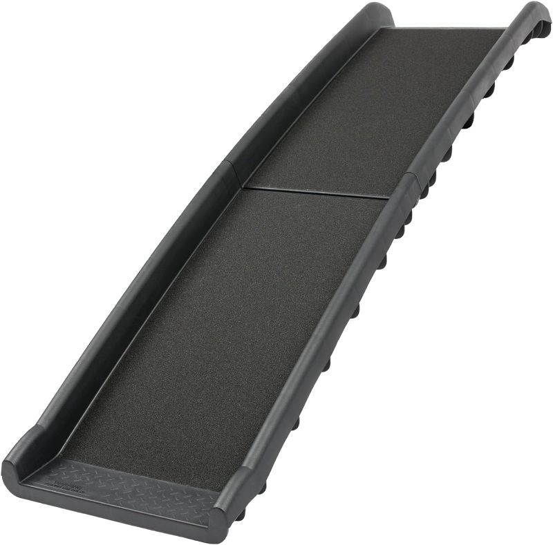 Photo 3 of PetSafe Happy Ride Folding Pet Ramp for Cars, Trucks, & SUVs- 62 Inch Portable for Large Dogs with Siderails, Non-Slip- Weighs Only 10 lb, Supports up to 150 lb, Easy Storage, Folds in Half
