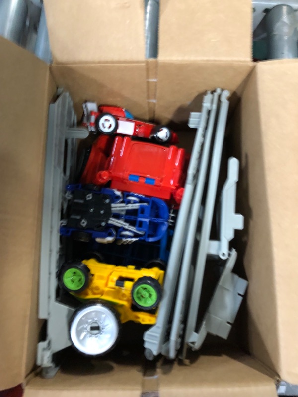 Photo 1 of Transformers Playskool Heroes Rescue Bots Academy Road Rescue Team Trailer 4-Pack Converting Toy Robots Collectible Action Figures, Kids Ages 3 and Up (Amazon Exclusive)