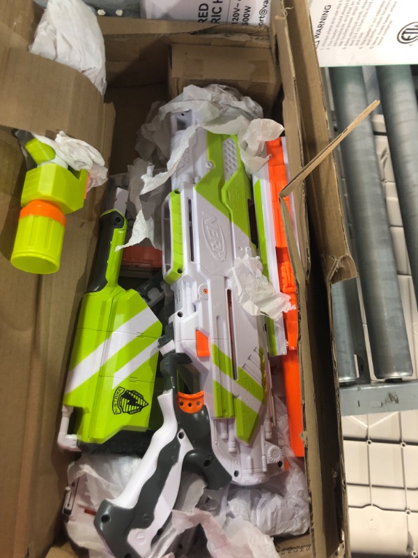 Photo 1 of NERF Longstrike Modulus Toy Blaster with Barrel Extension, Bipod, Scopes, 18 Elite Darts & 3 Six-Clips (Amazon Exclusive) Standard
