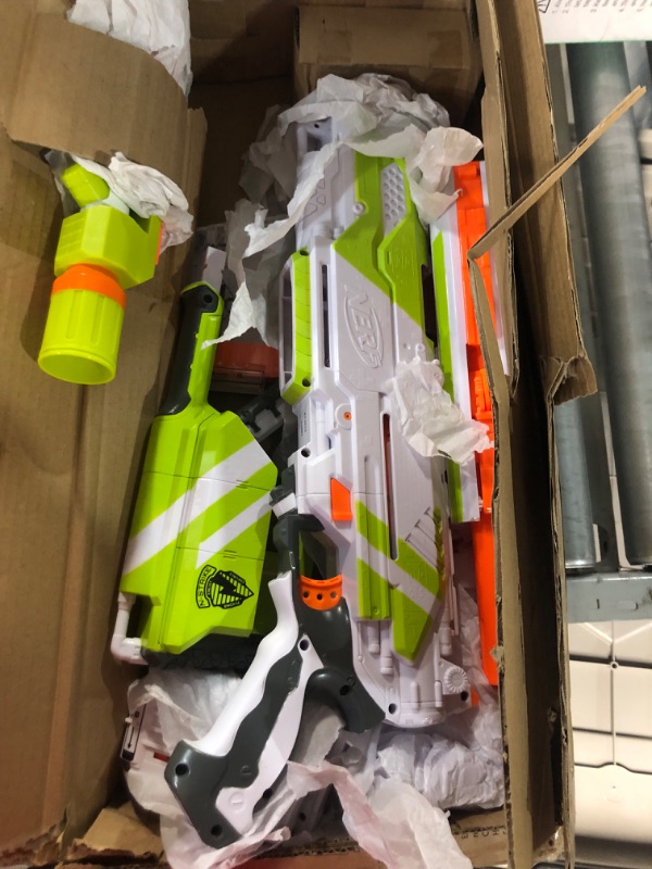 Photo 1 of NERF Longstrike Modulus Toy Blaster with Barrel Extension, Bipod, Scopes, 18 Elite Darts & 3 Six-Clips (Amazon Exclusive) Standard