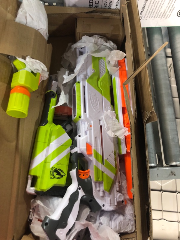 Photo 1 of NERF Longstrike Modulus Toy Blaster with Barrel Extension, Bipod, Scopes, 18 Elite Darts & 3 Six-Clips (Amazon Exclusive) Standard