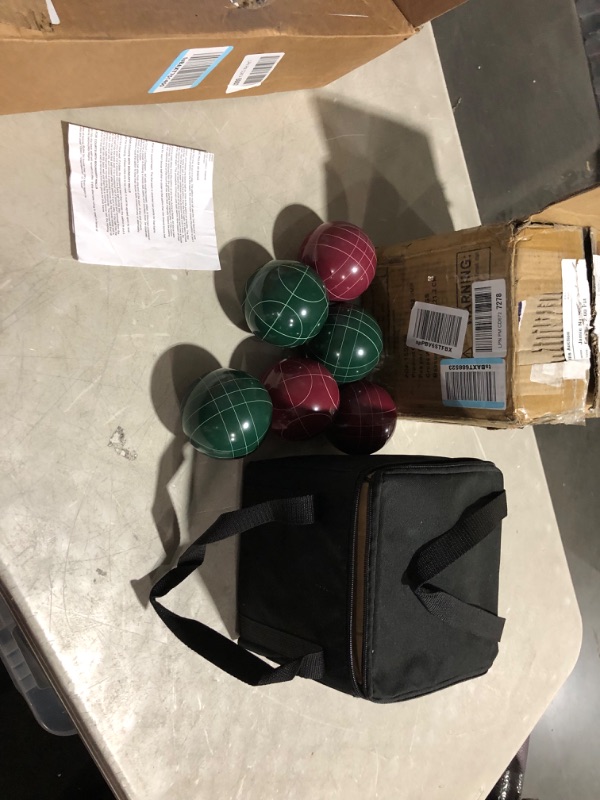 Photo 2 of ***MISSING PARTS - SEE COMMENTS***
Family Outdoor Bocce Game for Backyard, Lawn, or Beach Use - Group of Red and Green Balls