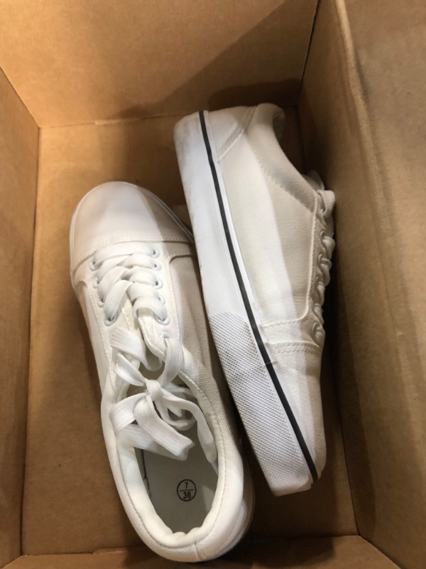 Photo 2 of ***USED - DIRTY***
Jousen Mens Sneakers White Mens Casual Shoes Soft Breathable Fashion Sneakers for Mens 7 Rmy5210-white