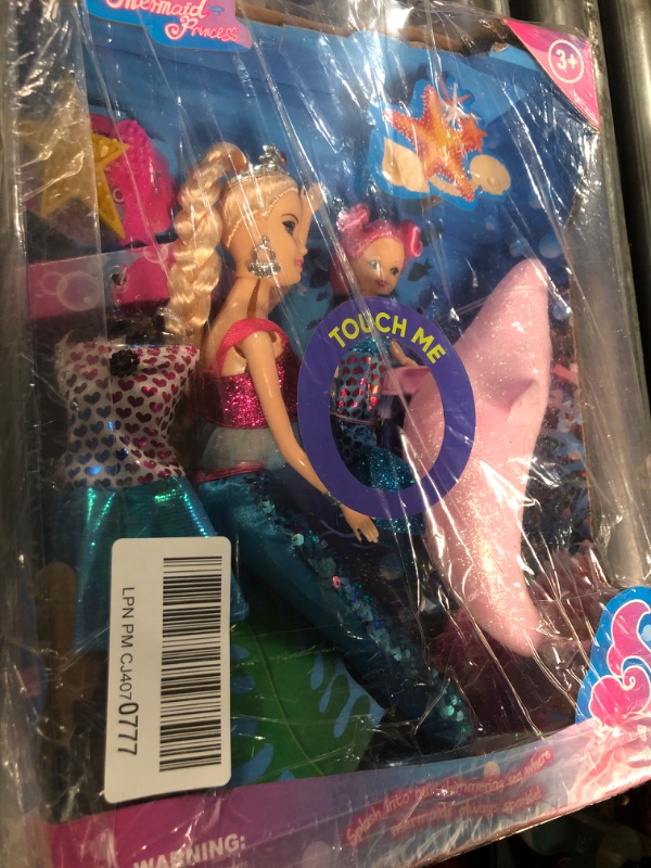 Photo 3 of 2022 Mermaid Princess Doll Playset, Color Changing Mermaid Tail by Reversing Squins,