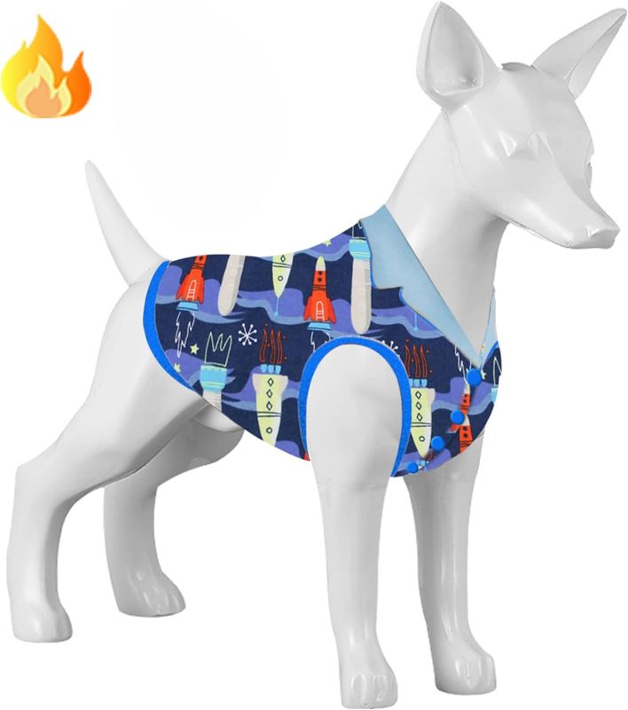 Photo 1 of 
LovinPet Small Dog Outfit, Premium Warm Fabric Aim for The Moon Flannel