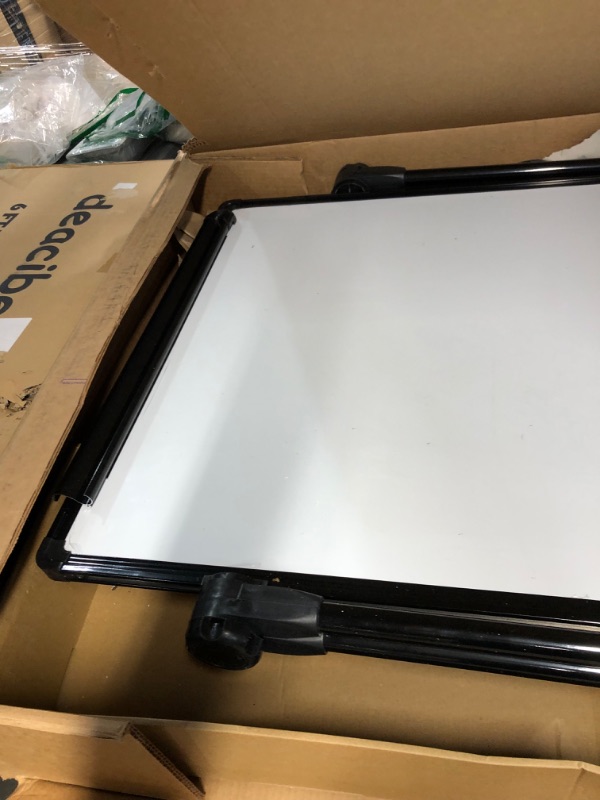 Photo 3 of Dry Erase Board with Stand, Double Sided Magnetic Whiteboard, 24 x 36 